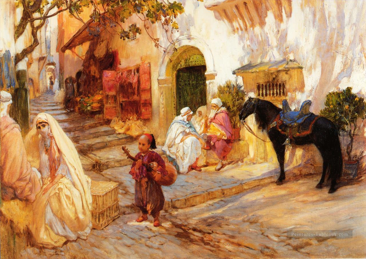 Une rue en Algérie arabe Frederick Arthur Bridgman Peintures à l'huile